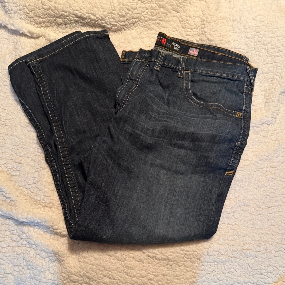Ariat Men's FR  M4 Deep Indigo Relaxed Jeans
